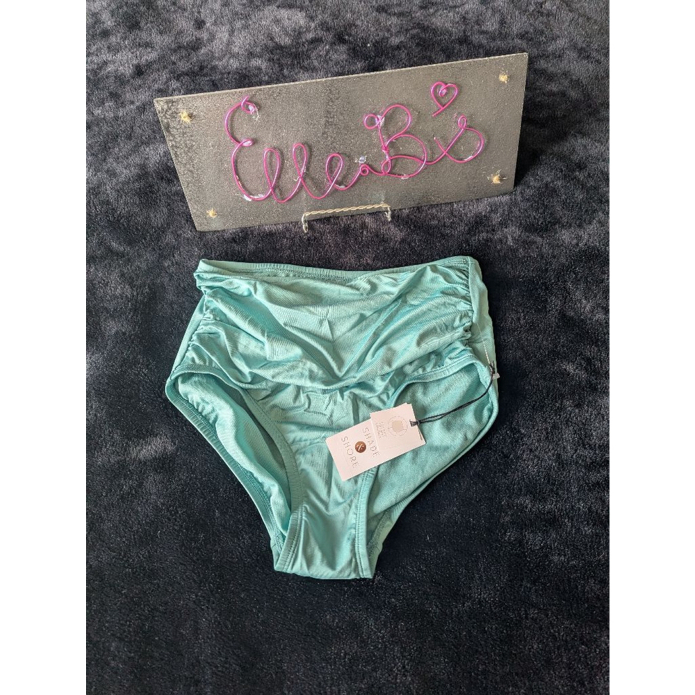 NWT Shade & Shore Green High Waist Full Coverage Bikini Bottoms XS 0-2